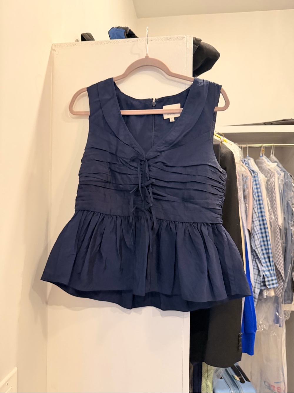 cinq a sept navy V-neck Sleeveless Dress
